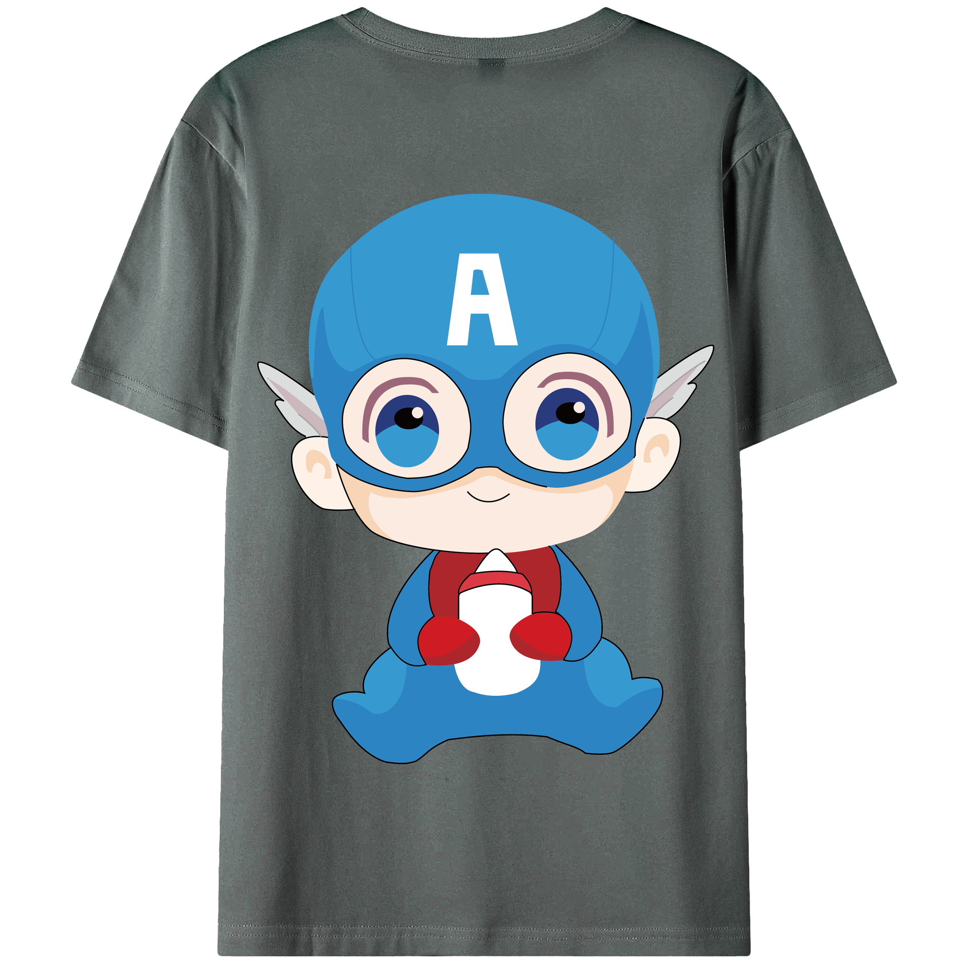 （画像用） アベンジャーズ The Avengers 綿100％半袖Tシャツ（背面プリント）